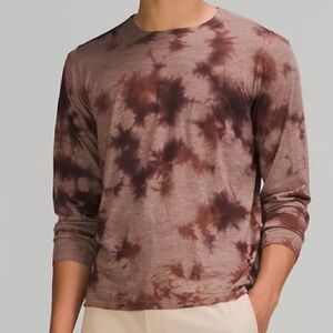 Men's Tie-Dye Long Sleeve Shirt - Mimic Tie Dye Dusty Bronze